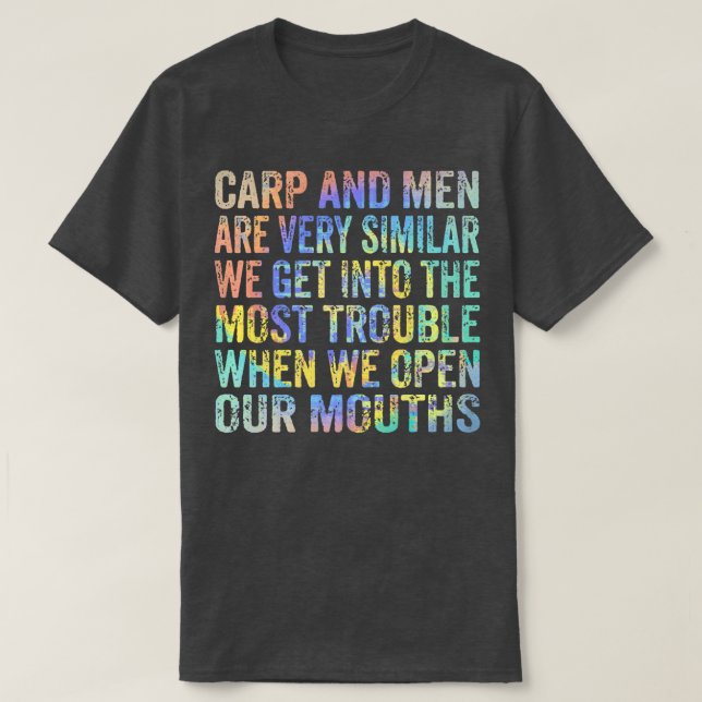Camiseta Mens Carp Fishing Funny Catfish Carp Fishing Lover (Diseño del anverso)
