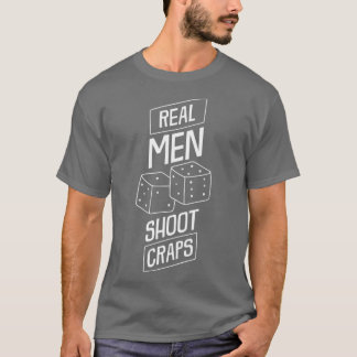 Camiseta Mens Casino Real Men Disparan Craps Regalo de Apue