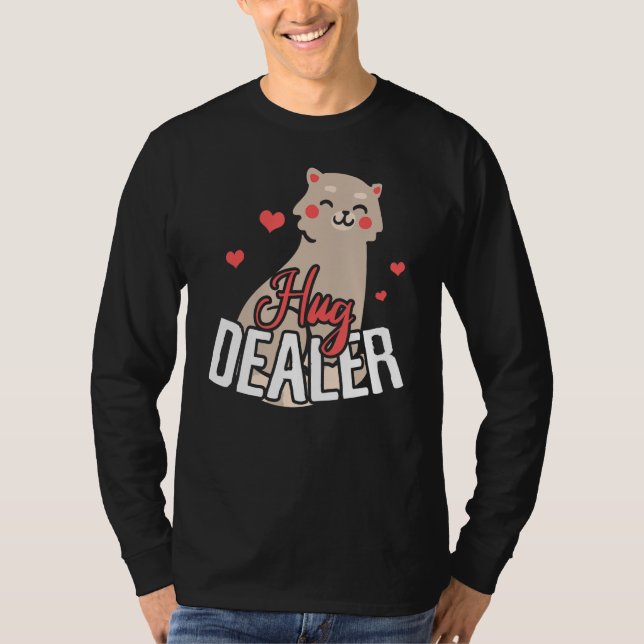 Camiseta Mens Cat Hug Dealer (Anverso)