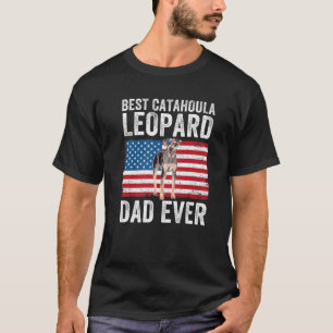Camiseta Mens Catahoula Dad Catahoula Leopard Dog Dad USA A