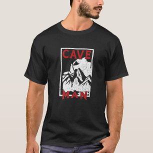 Camiseta Mens Cave Man Caving Speluning Cave Buceo