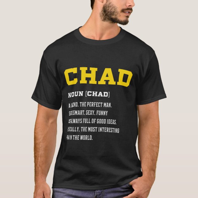 Camiseta Mens Chad - Regalo de apellido (Anverso)