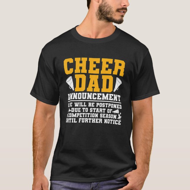 Camiseta Mens Cheerading Papa Funny Cheer Dad (Anverso)