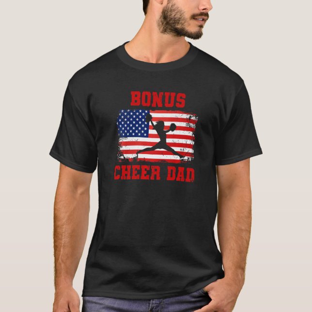 Camiseta Mens Cheerled Papa Bonus Cheer Dad (Anverso)