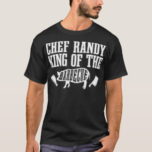 Camiseta Mens Chef Randy Is King of The Barbecue BBQ Grilli