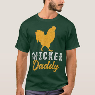 Camiseta Mens Chicken Farmer Dad Retro Best Chicken Daddy F