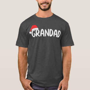 Camiseta Mens Christmas Santa Hat Matching Family Grandad X