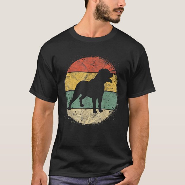 Camiseta Mens Circular Retro Rottweiler Owner Rottie Dad Ro (Anverso)