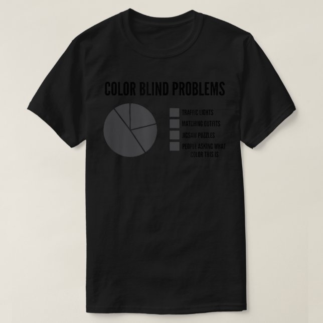 Camiseta Mens Color Blind Problems Pie Chart  (Diseño del anverso)