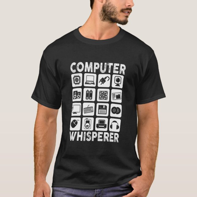Camiseta Mens Computer Whisperer IT Tech Support Network En (Anverso)