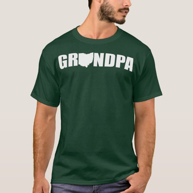Camiseta Mens Cool Grandpa State Pride Ohio Gift Fathers (Anverso)