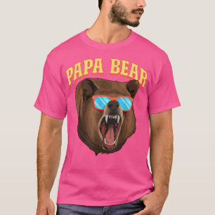 Camiseta Mens Cool Sunglasses Animal Dad Bear Family Daddy 