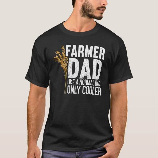 Camiseta Mens Cooler Farmer Dad Local Farm Papa Farmer Dad (Anverso)