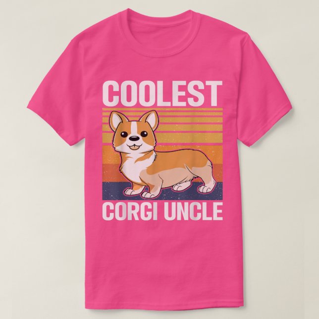 Camiseta Mens Coolest Corgi Uncle (Diseño del anverso)