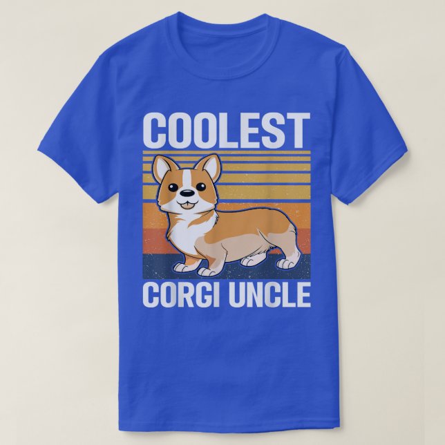 Camiseta Mens Coolest Corgi Uncle  (Diseño del anverso)