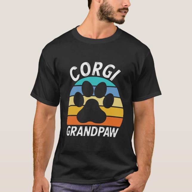 Camiseta Mens Corgi Abuelo Shirt Gracioso Pembroke (Anverso)