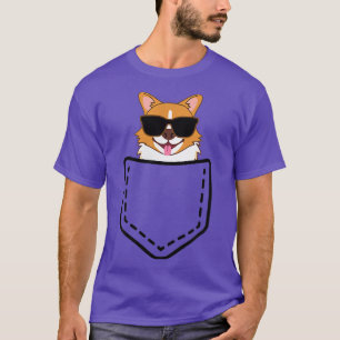 Camiseta Mens Corgi Corgi en Pocket Cute Corgi Dad Regalo f