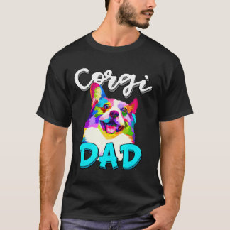 Camiseta Mens Corgi Dad Corgi Owner Fathers Day