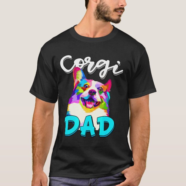 Camiseta Mens Corgi Dad Corgi Owner Fathers Day (Anverso)