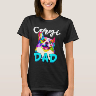 Camiseta Mens Corgi Dad Corgi Owner Fathers Day