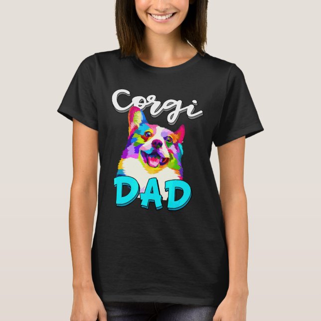 Camiseta Mens Corgi Dad Corgi Owner Fathers Day (Anverso)