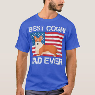 Camiseta Mens Corgi Dog Dad Ever Bandera Americana Perro Lo