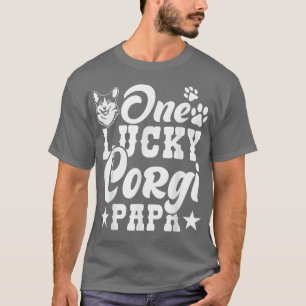 Camiseta Mens Corgi One Lucky Corgi Dad Lover