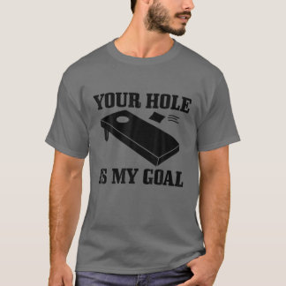 Camiseta Mens Cornhole Tu Agujero Es Mi Gol Gracioso