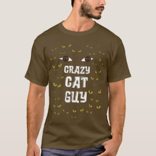 Camiseta Mens Crazy Cat Guy y Cat Daddy