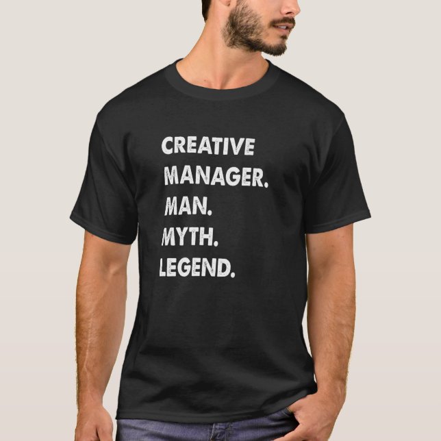 Camiseta Mens Creative Manager Man Myend Legend Premium (Anverso)