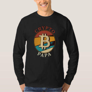 Camiseta Mens Crypto Papa Dad Bitcoin Miner Holdem Grand