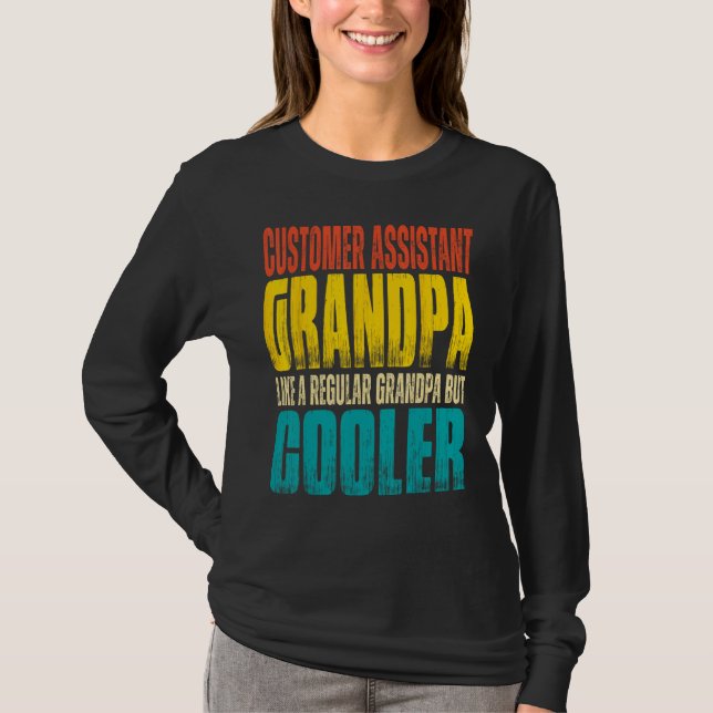 Camiseta Mens Customer Assistant Grandpa Like a Regular Gra (Anverso)