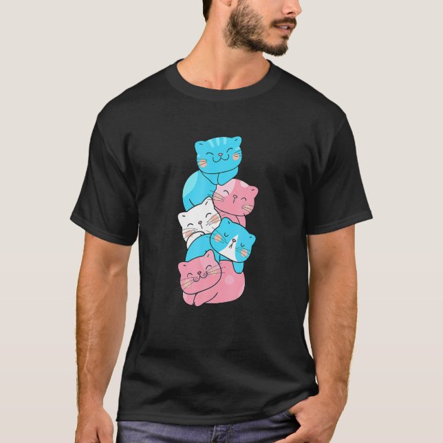Camiseta Mens Cute Lgb Ransgender Flag Prige Cat Lgb Cute C (Anverso)