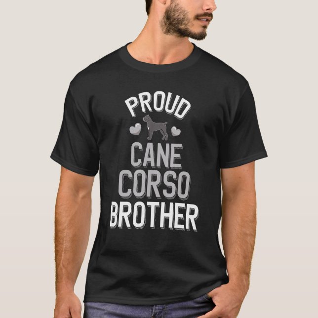 Camiseta Mens Cute Orgulloso Cane Corso Brother (Anverso)