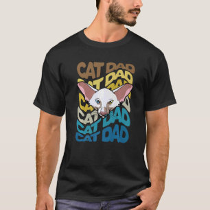 Camiseta Mens Cute Oriental Shorthair Cat Dad Retro Vintag