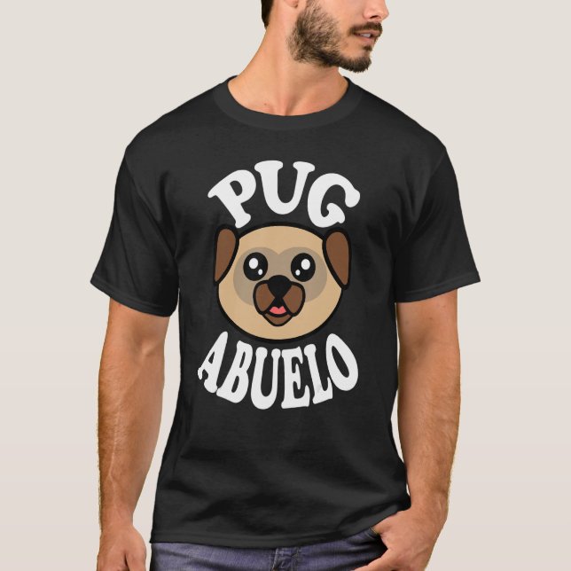 Camiseta Mens Cute Pug Abuelo (Anverso)