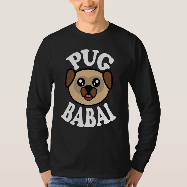 Camiseta Mens Cute Pug Babai (Anverso)