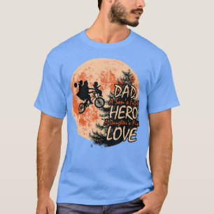 Camiseta Mens Dad A Sons First Hero A Daughters First Love