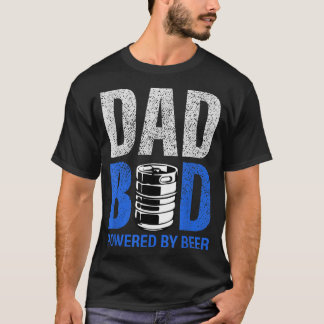 Camiseta Mens Dad Bod Powered By Drinking Beer Have A Cold