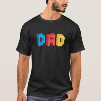 Camiseta Mens Dad Dad Brick Builder Funny Blocks Master Bui
