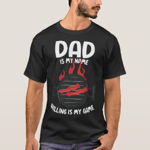 Camiseta Mens Dad Dad Grill Game Grill BBQ Accessories Barb