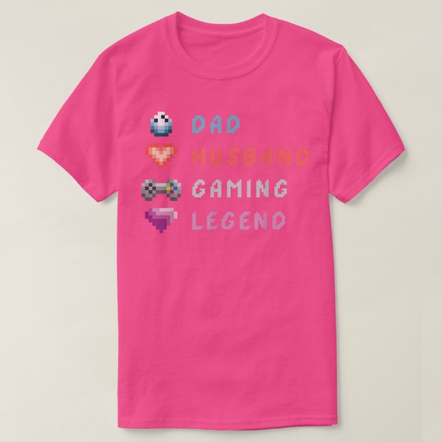 Camiseta Mens Dad Dad Husband Gaming Legend Console Gamer (Diseño del anverso)