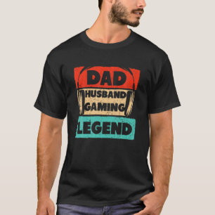 Camiseta Mens Dad Dad Husband Gaming Legend, Dad Video Game