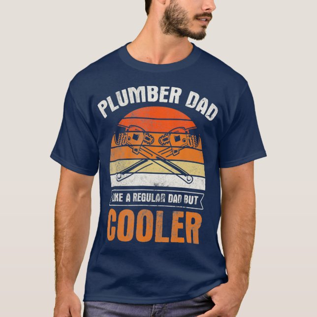 Camiseta Mens Dad Dad Regular Cooler Pipefitter Pipefit (Anverso)