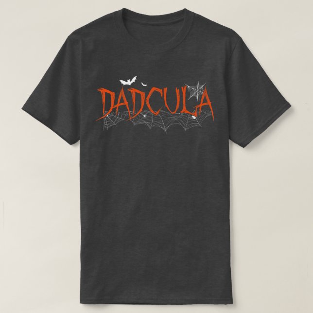Camiseta Mens Dad Daddy Dracula Monster   Easy Halloween Co (Diseño del anverso)