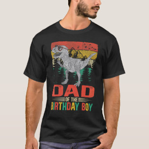 Camiseta Mens Dad Dinosaur Of The Birthday Boy Matching Fam