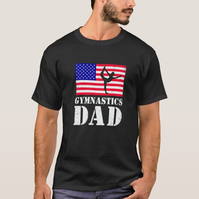 Camiseta Mens Dad Father Graphic Gymnast Gymnastics Acrobat (Anverso)
