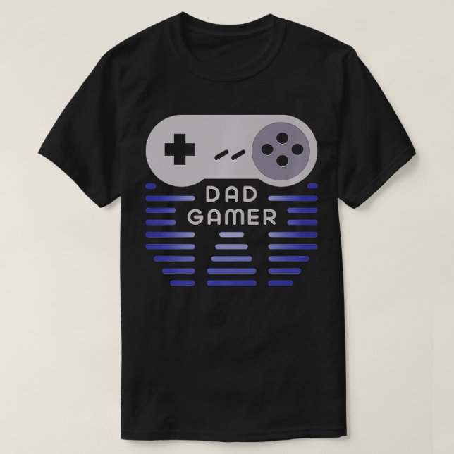 Camiseta Mens Dad Gamer  Retro video gaming design Premium  (Diseño del anverso)