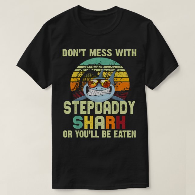 Camiseta Mens Dad Gift From Daughter  Dont Mess With Stepda (Diseño del anverso)
