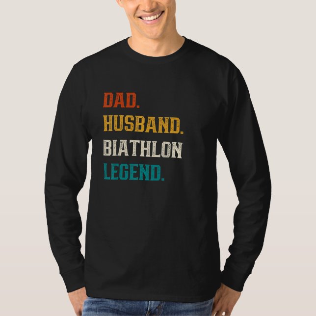 Camiseta Mens Dad Husband Biathlon Legend Biathlon (Anverso)